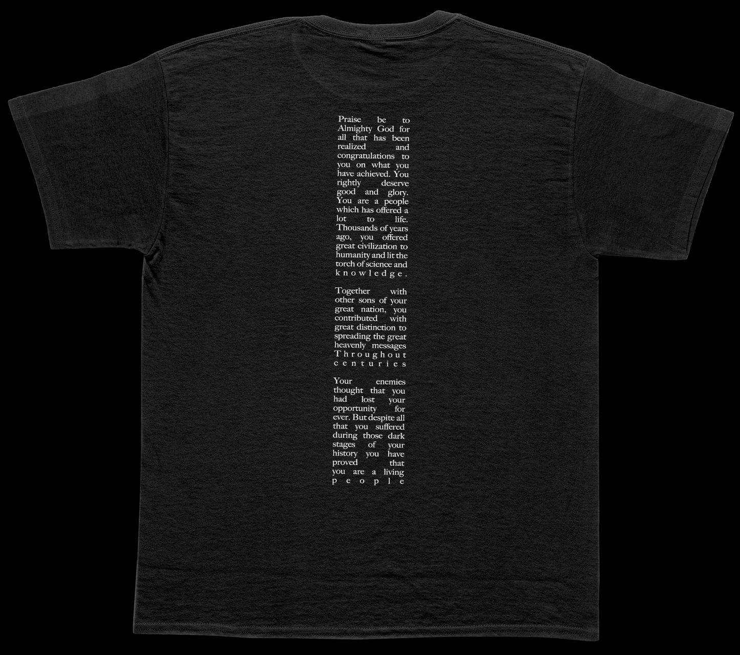 Speech T-Shirt " You are a living people "